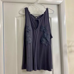 Purple Tank Top With Details